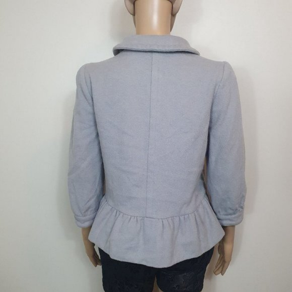 Alannah Hill Coat Jacket Wool  &  Chmere blend grey peplum pleated - Picture 4 of 8